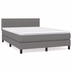 Giroletto a Molle con Materasso Grigio Scuro 140x190 cm Tessutocod mxl 99509