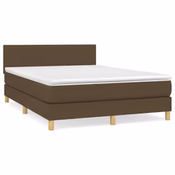 Giroletto a Molle con Materasso Marrone Scuro 140x190cm Tessutocod mxl 75531 - Vista aggiuntiva 2