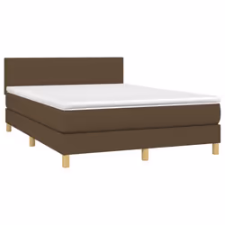 Giroletto a Molle con Materasso Marrone Scuro 140x190cm Tessutocod mxl 75531 - Vista aggiuntiva 3