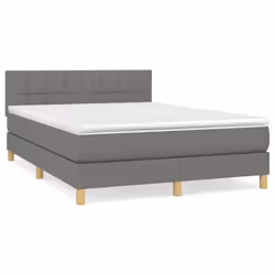 Giroletto a Molle con Materasso Grigio Scuro 140x190 cm Tessutocod mxl 99539 - Vista aggiuntiva 2