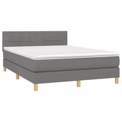 Giroletto a Molle con Materasso Grigio Scuro 140x190 cm Tessutocod mxl 99539 - Vista aggiuntiva 3