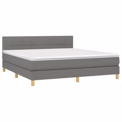 Giroletto a Molle con Materasso Grigio Scuro 160x200 cm Tessutocod mxl 75557 - Vista aggiuntiva 3