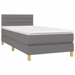 Giroletto a Molle con Materasso Grigio Scuro 100x200 cm Tessutocod mxl 123500 - Vista aggiuntiva 3