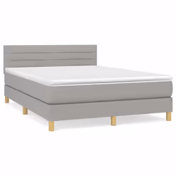Giroletto a Molle con Materasso Grigio Chiaro 140x200cm Tessutocod mxl 123502 - Vista aggiuntiva 2