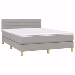 Giroletto a Molle con Materasso Grigio Chiaro 140x200cm Tessutocod mxl 123502 - Vista aggiuntiva 3