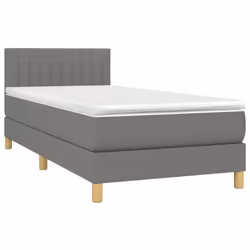 Giroletto a Molle con Materasso Grigio Scuro 90x200 cm Tessutocod mxl 123495 - Vista aggiuntiva 3