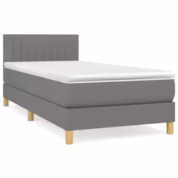 Giroletto a Molle con Materasso Grigio Scuro 100x200 cm Tessutocod mxl 75560 - Vista aggiuntiva 2