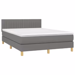 Giroletto a Molle con Materasso Grigio Scuro 140x200cm Tessutocod mxl 123499 - Vista aggiuntiva 3