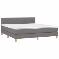 Giroletto a Molle con Materasso Grigio Scuro 160x200 cm Tessutocod mxl 123501 - Vista aggiuntiva 3