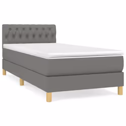 Giroletto a Molle con Materasso Grigio Scuro 90x190 cm Tessutocod mxl 99562 - Vista aggiuntiva 2