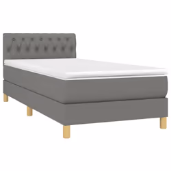 Giroletto a Molle con Materasso Grigio Scuro 90x190 cm Tessutocod mxl 99562 - Vista aggiuntiva 3