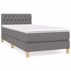 Giroletto a Molle con Materasso Grigio Scuro 90x200 cm Tessutocod mxl 99561 - Vista aggiuntiva 2