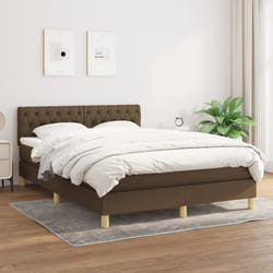 Giroletto a Molle con Materasso Marrone Scuro 140x190cm Tessutocod mxl 75573