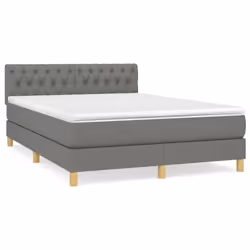 Giroletto a Molle con Materasso Grigio Scuro 140x200cm Tessutocod mxl 99572 - Vista aggiuntiva 2