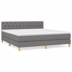 Giroletto a Molle con Materasso Grigio Scuro 160x200 cm Tessutocod mxl 99571 - Vista aggiuntiva 2