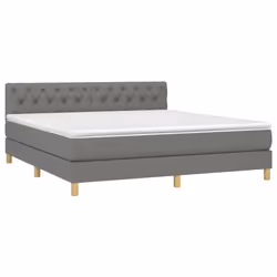 Giroletto a Molle con Materasso Grigio Scuro 160x200 cm Tessutocod mxl 99571 - Vista aggiuntiva 3