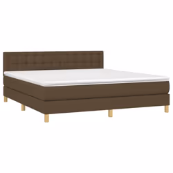 Giroletto a Molle con Materasso Marrone Scuro 160x200cm Tessutocod mxl 75587 - Vista aggiuntiva 3