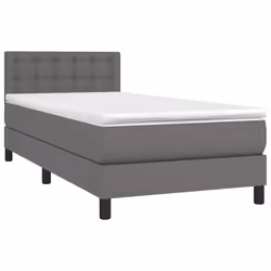 Giroletto a Molle con Materasso Grgio 90x200 cm in Similpellecod mxl 77175 - Vista aggiuntiva 3