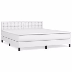 Giroletto a Molle con Materasso Bianco 180x200 cm in Similpellecod mxl 99647 - Vista aggiuntiva 2