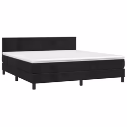 Giroletto a Molle con Materasso Nero 160x200 cm in Vellutocod mxl 75625 - Vista aggiuntiva 3