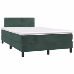 Giroletto a Molle con Materasso Verde Scuro 120x200 cm Vellutocod mxl 75651 - Vista aggiuntiva 3