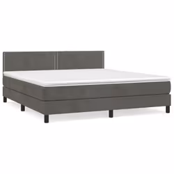 Giroletto a Molle con Materasso Grigio Scuro 180x200 cm Vellutocod mxl 124211 - Vista aggiuntiva 2
