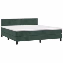 Giroletto a Molle con Materasso Verde Scuro 180x200 cm Vellutocod mxl 75632 - Vista aggiuntiva 3