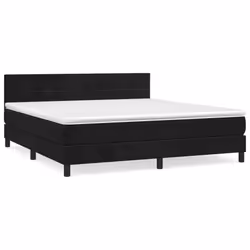 Giroletto a Molle con Materasso Nero 180x200 cm in Vellutocod mxl 75678