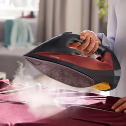 Philips 7000 series DST7022/40 ferro da stiro Ferro a vapore SteamGlide Plus 2800 W Nero, Rosso - Vista aggiuntiva 8