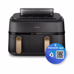 Philips 5000 series NA552/00 friggitrice Doppia 9 L Indipendente 2750 W Friggitrice ad aria calda Nero - Vista aggiuntiva 2