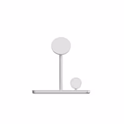 LINQ byELEMENTS 3in1 Qi2 Wireless Charging Stand, Interno, AC, Carica wireless, Argento, Bianco