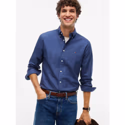 Tommy Hilfiger MW0MW357740GY Camicia Collo botton down Cotone - Vista aggiuntiva 4