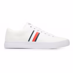 Sneakers Tommy Hilfiger Th Hi Vulc Low Core Stripes Mesh Bianco - 41
