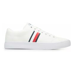 Sneakers Tommy Hilfiger Th Hi Vulc Low Core Stripes Mesh Bianco - 41