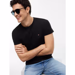 Tommy Hilfiger MW0MW27539BDS Maglietta Girocollo Cotone, Elastan - Vista aggiuntiva 3