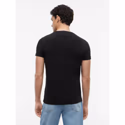 Tommy Hilfiger MW0MW27539BDS Maglietta Girocollo Cotone, Elastan - Vista aggiuntiva 4