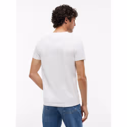 Tommy Hilfiger MW0MW27539YBR Maglietta Girocollo Cotone, Elastan - Vista aggiuntiva 4