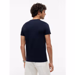 Tommy Hilfiger MW0MW27539DW5 Maglietta Girocollo Cotone, Elastan - Vista aggiuntiva 4
