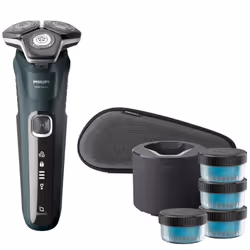 Philips SHAVER Series 5000 S5884/69 Rasoio elettrico Wet & Dry, Rotazione, Verde, SteelPrecision blades, SH71, 2 anno/i, Batt ...