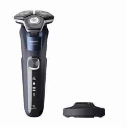 Philips SHAVER Series 5000 S5885/25 Rasoio elettrico Wet & Dry, Rotazione, Blu, SkinIQ, SH71, 2 anno/i, Batteria