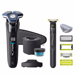 Philips SHAVER Series 7000 S7886/78 Rasoio elettrico Wet & Dry, Rotazione, Nero, SteelPrecision blades, Philips Shaving App, ...