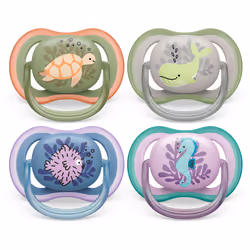 Philips AVENT ultra air SCF085/40 ciuccio, Ciuccio classico, Ortodontico, Silicone, Bambino/Bambina, Parti lavabili in lavast ...