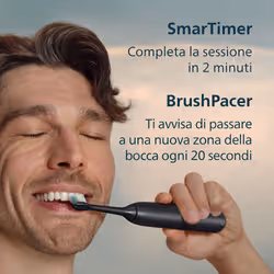 Philips Sonicare serie 5500 Spazzolino elettrico sonico con base di ricarica e sensore di pressione colore nero HX7111/01 - Vista aggiuntiva 7