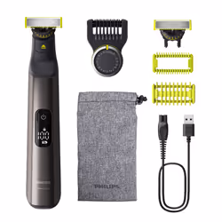 Philips OneBlade Pro 360 QP6552/30 Face + Body, Display incorporato, Lavabile, Batteria, Cromo
