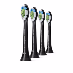 Philips Optimal White HX6064/88 Confezione da 4 testine, 4 pz, Nero, 3 mese(i), Medio, 62000 movimenti per minuto, Philips