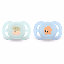 Philips AVENT SCF075/14 ciuccio per bambino Ciuccio classico Ortodontico Silicone Blu, Verde - Vista aggiuntiva 2