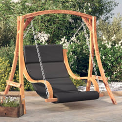 Vidaxl - Sedia a Dondolo con Cuscino Massello di Abete Finitura in Teak