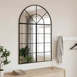 Vidaxl - Specchio da Parete Nero 80x120 cm Arco in Ferro