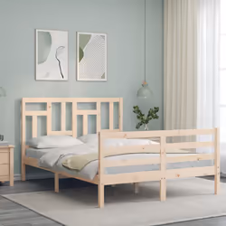Giroletto con Testiera 140x200 cm in Legno Massellocod mxl 77038 - Vista aggiuntiva 3