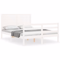 Giroletto con Testiera Bianco 120x200 cm in Legno Massellocod mxl 77047 - Vista aggiuntiva 2